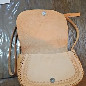 Tan Leather Crossbody Bag